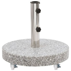 Round gray granite parasol base 30 kg by , Umbrella bases - Ref: Foro24-48562, Price: 80,99 €, Discount: %