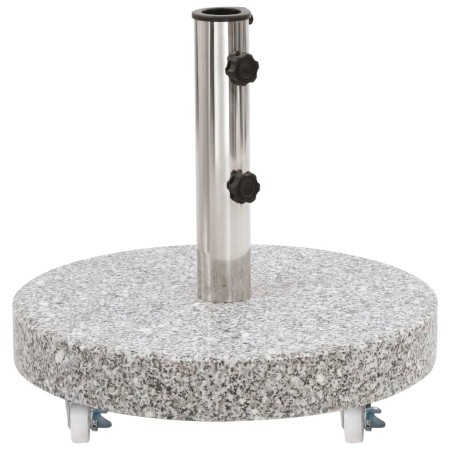 Round gray granite parasol base 30 kg by , Umbrella bases - Ref: Foro24-48562, Price: 99,15 €, Discount: %