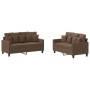 Sofa set with cushions 2 pieces brown fabric by , Sofas - Ref: Foro24-3201651, Price: 464,24 €, Discount: %