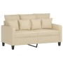 Sofa set with cushions 2 pieces cream fabric by , Sofas - Ref: Foro24-3201666, Price: 544,68 €, Discount: %