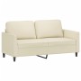 Cream synthetic leather 3-piece sofa set with cushions by , Sofas - Ref: Foro24-3201756, Price: 543,54 €, Discount: %