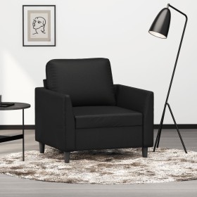 Sillón cuero sintético negro 60 cm de , Sofás - Ref: Foro24-359323, Precio: 170,99 €, Descuento: %