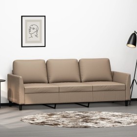 3-seater sofa in cappuccino-colored synthetic leather 180 cm by , Sofas - Ref: Foro24-359342, Price: 292,90 €, Discount: %