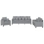 Sofa set with cushions 3 pieces light gray fabric by , Sofas - Ref: Foro24-3201632, Price: 677,99 €, Discount: %