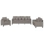 Sofa set with cushions 3 pieces taupe gray fabric by , Sofas - Ref: Foro24-3201639, Price: 675,89 €, Discount: %