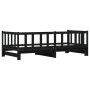 Trundle sofa bed solid black pine wood 90x190 cm by , Beds and slatted bases - Ref: Foro24-836164, Price: 178,20 €, Discount: %