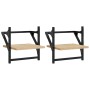 Wall shelves with bars 2 pcs Sonoma oak 30x25x30 cm by , Shelves and shelves - Ref: Foro24-836234, Price: 18,73 €, Discount: %