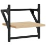 Wall shelves with bars 2 pcs Sonoma oak 30x25x30 cm by , Shelves and shelves - Ref: Foro24-836234, Price: 18,73 €, Discount: %