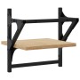 Wall shelves with bars 2 pcs Sonoma oak 30x25x30 cm by , Shelves and shelves - Ref: Foro24-836234, Price: 18,73 €, Discount: %