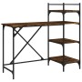 Computer desk with shelves smoked oak 120x47x109cm by , Desks - Ref: Foro24-836215, Price: 73,80 €, Discount: %