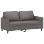 Gray synthetic leather 2-seater sofa 140 cm by , Sofas - Ref: Foro24-359335, Price: 260,11 €, Discount: %