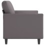 Gray synthetic leather 2-seater sofa 140 cm by , Sofas - Ref: Foro24-359335, Price: 260,11 €, Discount: %