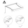 Blue and white retractable manual awning 350x250 cm by vidaXL, Awnings - Ref: Foro24-3055188, Price: 255,78 €, Discount: %