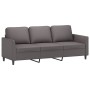 Sofá de 3 plazas de cuero sintético gris 180 cm de , Sofás - Ref: Foro24-359340, Precio: 307,99 €, Descuento: %