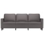 Sofá de 3 plazas de cuero sintético gris 180 cm de , Sofás - Ref: Foro24-359340, Precio: 307,99 €, Descuento: %