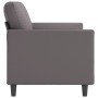 Sofá de 3 plazas de cuero sintético gris 180 cm de , Sofás - Ref: Foro24-359340, Precio: 307,99 €, Descuento: %