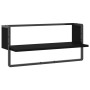 Wall shelf with black bar 65x25x30 cm by , Shelves and shelves - Ref: Foro24-836288, Price: 20,92 €, Discount: %