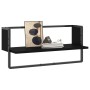 Wall shelf with black bar 65x25x30 cm by , Shelves and shelves - Ref: Foro24-836288, Price: 20,92 €, Discount: %