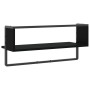 Wall shelf with black bar 65x25x30 cm by , Shelves and shelves - Ref: Foro24-836288, Price: 20,92 €, Discount: %