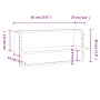 Wall shelf with black bar 65x25x30 cm by , Shelves and shelves - Ref: Foro24-836288, Price: 20,92 €, Discount: %