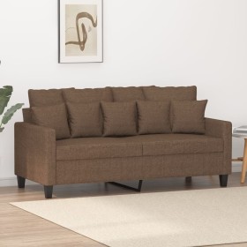 2 seater sofa in brown fabric 140 cm by , Sofas - Ref: Foro24-359270, Price: 242,99 €, Discount: %