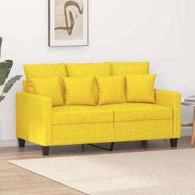 2 seater sofa in light yellow fabric 120 cm by , Sofas - Ref: Foro24-359264, Price: 229,99 €, Discount: %