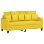 Sofá de 2 plazas de tela amarillo claro 140 cm de , Sofás - Ref: Foro24-359272, Precio: 242,34 €, Descuento: %