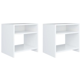 Bedside tables 2 pcs white plywood 40x30x40 cm by vidaXL, Nightstands - Ref: Foro24-800010, Price: 42,27 €, Discount: %