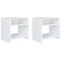 Bedside tables 2 pcs white plywood 40x30x40 cm by vidaXL, Nightstands - Ref: Foro24-800010, Price: 42,27 €, Discount: %