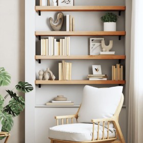 Solid beech wood wall shelf 100x20x4 cm by , Shelves and shelves - Ref: Foro24-356032, Price: 60,86 €, Discount: %