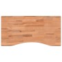 Solid beech wood desk board 80x(36-40)x4 cm by , Desk accessories and products - Ref: Foro24-356058, Price: 44,44 €, Discount: %