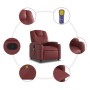 Sillón de masaje reclinable cuero sintético rojo tinto de , Sillones - Ref: Foro24-372400, Precio: 233,49 €, Descuento: %