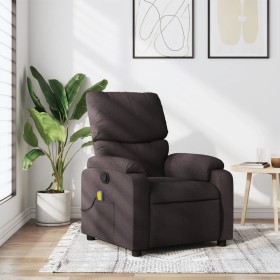 Dark Brown Fabric Reclining Massage Chair by , Armchairs - Ref: Foro24-373427, Price: 233,68 €, Discount: %