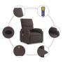 Sillón de masaje reclinable de tela marrón oscuro de , Sillones - Ref: Foro24-373427, Precio: 236,16 €, Descuento: %