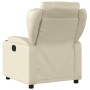 Sillón reclinable de cuero sintético crema de , Sillones - Ref: Foro24-372428, Precio: 236,54 €, Descuento: %