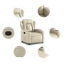 Sillón reclinable de cuero sintético crema de , Sillones - Ref: Foro24-372428, Precio: 236,54 €, Descuento: %