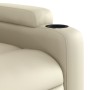 Sillón reclinable de cuero sintético crema de , Sillones - Ref: Foro24-372428, Precio: 236,54 €, Descuento: %