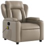 Cappuccino-colored synthetic leather reclining massage chair by , Armchairs - Ref: Foro24-372440, Price: 257,54 €, Discount: %