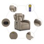 Cappuccino-colored synthetic leather reclining massage chair by , Armchairs - Ref: Foro24-372440, Price: 257,54 €, Discount: %