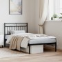 Estructura de cama con cabecero metal negro 100x190 cm de , Camas y somieres - Ref: Foro24-373685, Precio: 65,34 €, Descuento: %