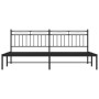 Estructura de cama con cabecero metal negro 200x200 cm de , Camas y somieres - Ref: Foro24-373698, Precio: 107,10 €, Descuent...