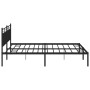 Estructura de cama con cabecero metal negro 200x200 cm de , Camas y somieres - Ref: Foro24-373698, Precio: 107,10 €, Descuent...