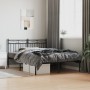 Bed frame with black metal headboard 140x190 cm by , Beds and slatted bases - Ref: Foro24-373691, Price: 92,31 €, Discount: %