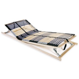 Slatted bed base with 42 slats 7 regions 90x200 cm by vidaXL, Beds and slatted bases - Ref: Foro24-246475, Price: 108,99 €, D...