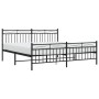 Estructura de cama cabecero y estribo metal negro 183x213 cm de , Camas y somieres - Ref: Foro24-373714, Precio: 119,39 €, De...