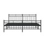 Estructura de cama cabecero y estribo metal negro 183x213 cm de , Camas y somieres - Ref: Foro24-373714, Precio: 119,39 €, De...