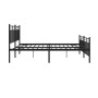 Estructura de cama cabecero y estribo metal negro 183x213 cm de , Camas y somieres - Ref: Foro24-373714, Precio: 119,39 €, De...