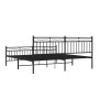 Estructura de cama cabecero y estribo metal negro 183x213 cm de , Camas y somieres - Ref: Foro24-373714, Precio: 119,39 €, De...