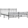 Estructura de cama cabecero y estribo metal negro 200x200 cm de , Camas y somieres - Ref: Foro24-373716, Precio: 128,22 €, De...