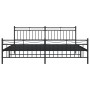 Black metal headboard and footboard bed frame 200x200 cm by , Beds and slatted bases - Ref: Foro24-373716, Price: 130,99 €, D...